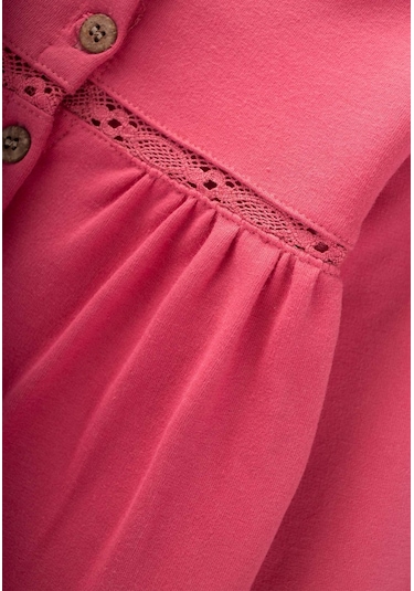 Cigit Dantel Detaylı Mevsimlik Kız Hırka 1-5 Yaş Fuşya Fuşya