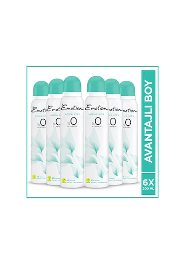 Emotion Aqua Kiss Kadın Sprey Deodorant 6 x 200 ML