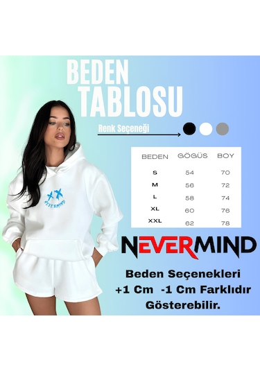 Nevermind Unisex Oversize Hoodie Grafik Sembol Baskılı Pembe