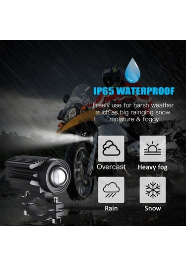 Pazly 60w Çift Renkli Led Far Ampulü - Beyaz/kehribar, 60.000lm, Ip67 Su Geçirmez, 50.000 Saat Ömürlü, Jeep/atv/motosiklet İçin