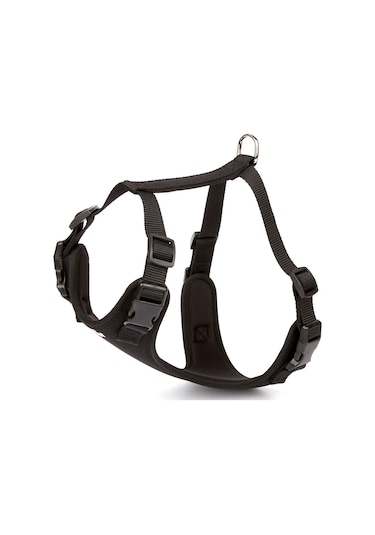 Doggie Havalı Ped Dokuma Köpek Göğüs Tasması 45/55 Cm Siyah