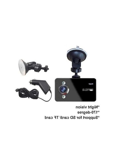 Createtech 1080p Hd Araba Dvr Çift Lens Ön Kamera Dash Cam 6 Ir Işık Video Kaydedici