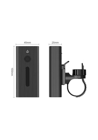 Schulzz 15000 Lümen 3Xt6 Led Usb Ile Şarj Edilebilir Bisiklet Far Siyah