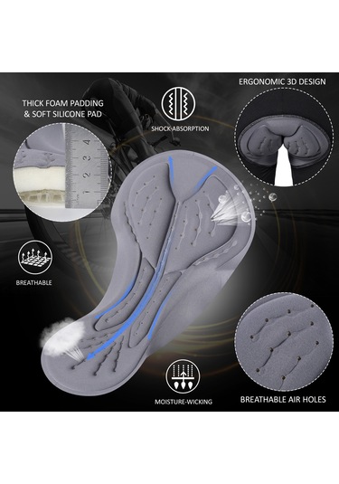 Arsuxeo 2 In 1 Cepli Yastıklı Bisiklet Şortu Erkekler Bisiklet Xl Mavi