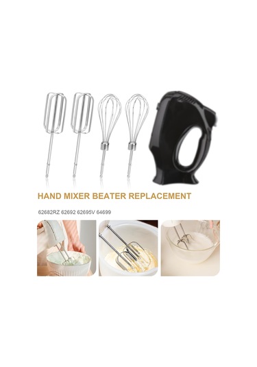 El Mikseri Çırpıcı Ek Parçaları Seti, Paslanmaz Çelik El Mikseri Gümüş