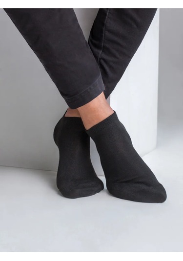 A'socks Kısa Siyah Çoraplar 10 Çift Pamuklu Set 331744884 Siyah
