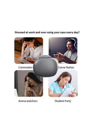 Siyah Ayarlanabilir Hava Basıncı Kablosuz Titreşimli Şarj Edilebilir Akıllı Göz Masajı J1mn5q Çok Renkli