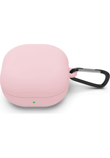 Samsung Galaxy Buds Live - Galaxy Buds Fe Yumlu Mat Silikon Kılıf+kanca Pembe