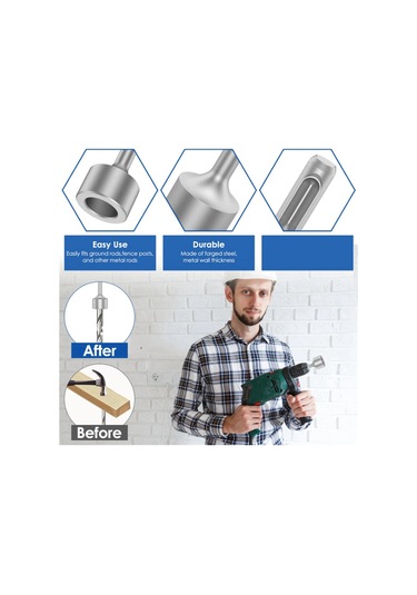 Sds-plus 19mm Ve 21mm Yuvarlak Saplı Çelik Matkap Sürücüsü