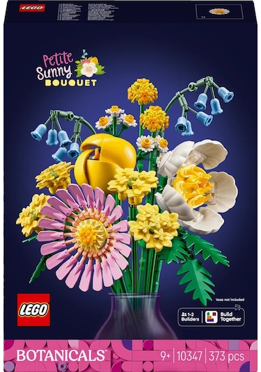 LEGO® Botanicals Küçük Sarı Buket 10347 - 9 Yaş ve Üzeri için Yaratıcı Dekoratif Çiçek Buketi Yapım Seti (373 Parça)
