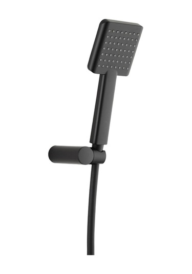 Tema Tetra Mafsallı Askılı Banyo Duş Takımı Seti Mat Siyah