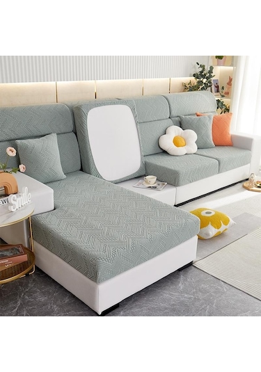 Koyu Gri Jakarlı Kanepe Minder Örtüsü Oturma Odası Evcil Hayvanlar İçin Çocuk Mobilyası K Polar Polar Streç Koltuk Örtüsü 56936384