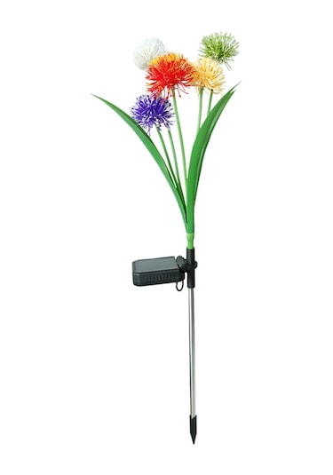 Geeksen Güneş Enerjili 1 Başlı Ayçiçeği Dekoratif Bahçe Aydınlatma - Su Geçirmez Dış Mekan Yol Patio Çim Lambası Çok Renkli