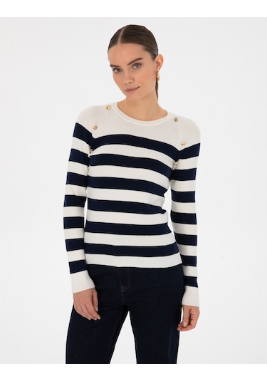 Pierre Cardin Kadın Ekru Kazak /triko 50316300-vr019 Ekru