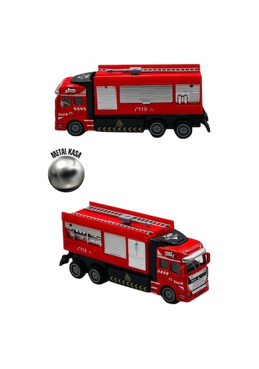 Pilli Kumandalı Oyuncak İtfaiye Kamyonu Kırmızı