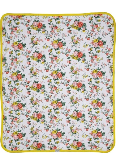 Kız Bebek Çiçekli Örme Battaniye Azz011401 Gri