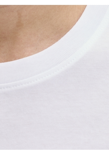 Jack & Jones Erkek Gögüs Logo Baskili Tisört - Cole - 12288492 Beyaz