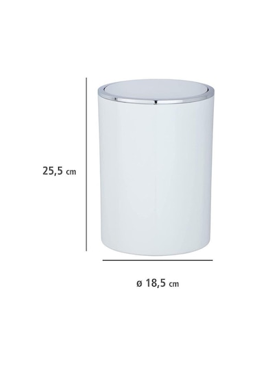 2 Li Çöp Kovası Beyaz İnka Model 25,5 X 18,5 16,5 X 14 Beyaz