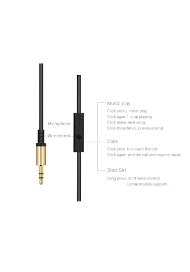 Subzero AX50 Mikrofonlu Aux Kablo 1 M