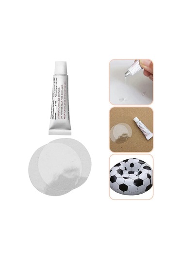 Ximistore9 Hava İle Dolu Yüzme Havuzu Tamir Seti: Mavi Tamir Plakaları 2 Adet Ve Yapıştırıcı - Gökyüzü Mavisi