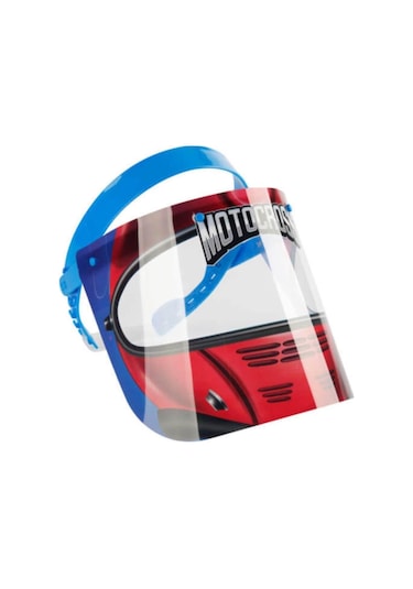 Motocross Erkek Çocuk Oynar Başlıklı Yüz Koruyucu Siperlik Koruma Çok Renkli