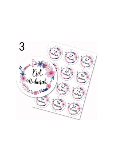Eıd Mubarak Sticker Etiket Mühür Etiketleri 3 3 3 Diğer