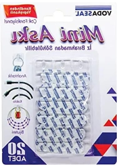 20'li Paket Mini Şeffaf Askı -