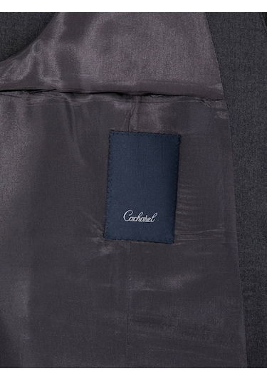 Cacharel Antrasit Slim Fit Yün Karışımlı Yelek Gri