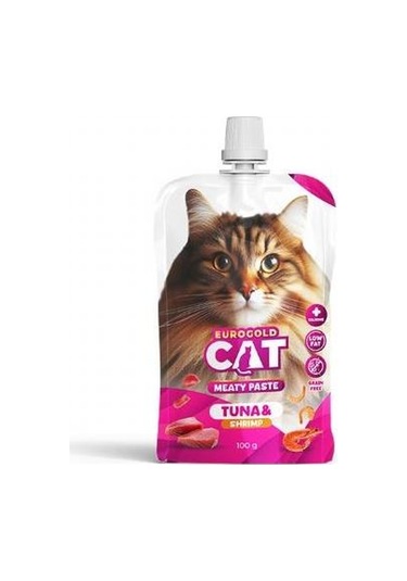 Eurogold Cat Et Ezmesi Ton Balıklı Karidesli Kedi Ödül Maması 100 G