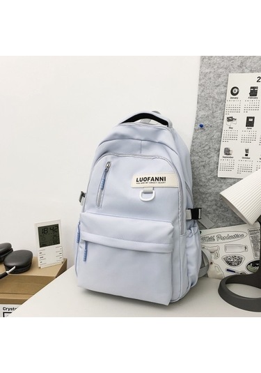 Goldenqian Erkek Çocuklar, Üniversite Öğrencileri Ve Lise Öğrencileri Için Basit Okul Çantaları, Büyük Kapasiteli Kız Çocuk Sırt Çantaları 6suyxo Beyaz - Lacivert