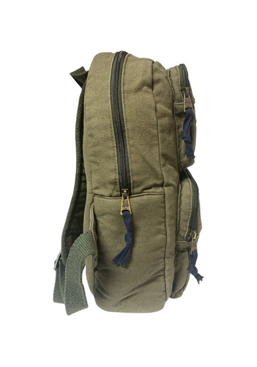 Kaliteli Tek Bölmeli Vintage Disayn Günlük Sırt Gezi Okul Seyahat Çantası Jannie Bag 27 Cm X 40 Cm Koyu Yeşil