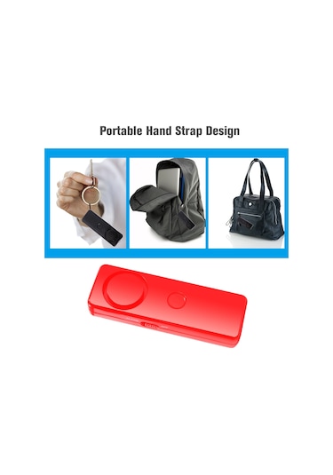 Aubyhe Kadınlar İçin Taşınabilir Acil Durum Alarmı, Yüksek Sesli Güvenlik Cihazı, El Feneri Ve Kayış Dahil