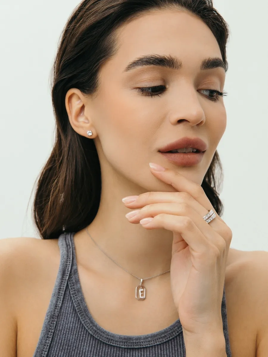 Fly Jewelry E Harfi 925 Ayar Gümüş Kolye 221753999