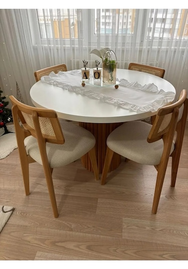 Hazeran Mutfak Masa Sandalye Takımı, Salon Takımı, Yemek Odası Takımı Kahverengi