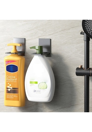 Dancemonkey Cbtx Duş Jeli Şişe Asılı Tutucu - Banyo Tuvalet Braketsiz Şampuan Askısı Raf Organizatör Çok Renkli