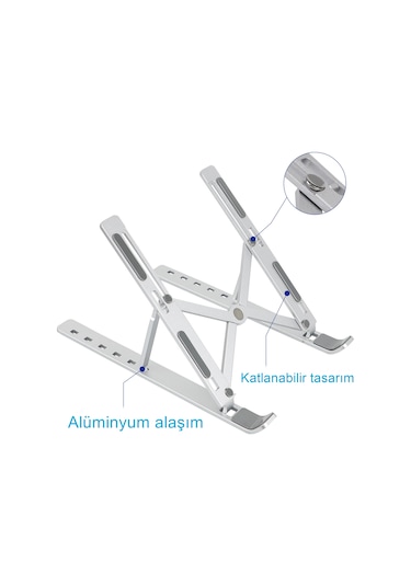 Reidan Laptop Standı Alüminyum Manyetik Katlanabilir Ayarlı