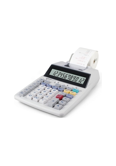 Sharp El-1750v 12 Hane Şeritli Hesap Makinesi Beyaz - Gri