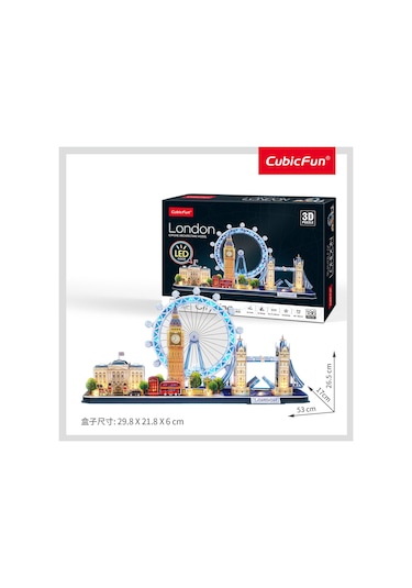 London City Line 3d Puzzle Led Işıklı L532h