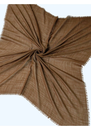 Enba Flamlı Yazma %100 Pamuk Nefes Alan Doğal Kumaş Acı Kahve