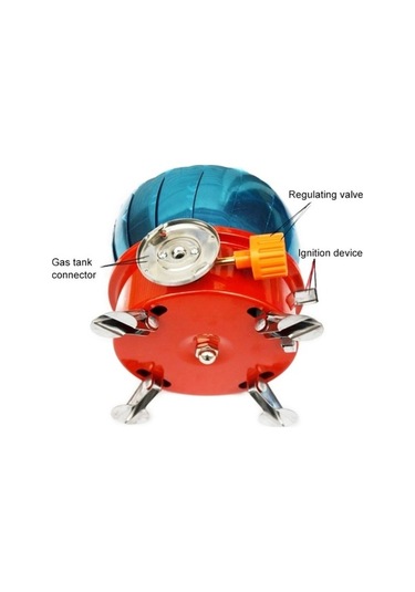 K-203 Taşınabilir Katlanabilir Açık Sırt Çantasıyla Kamp Sobası Bütan Propan Brülör Gaz Kutuları İçin A Çok Renkli