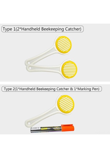 Hangfox Sarı Plastik Arı Kraliçe Tutucu, 2 Adet, Kolay Kullanım, Arıcılık Aracı, Uygun Ve Güvenli