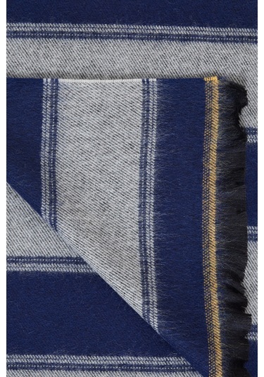 AC&Co / Altınyıldız Classics  Erkek Lacı Grı Sıcak Tutan Desenli Triko Atkı Lacı Grı