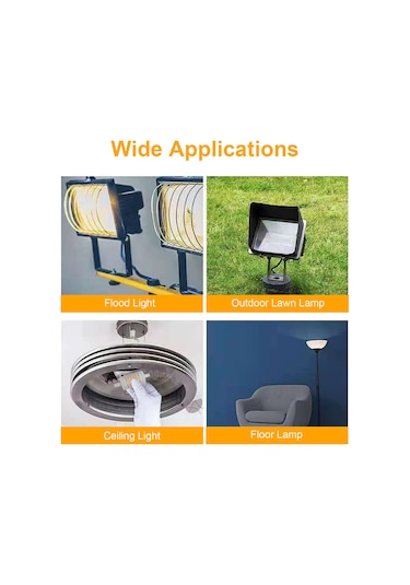 A C220-240v 10w 75 Led R7s Mısır Işığı B-ulb Kademesiz Kısılabilir Parlaklık Ayarlanabilir Ip42 Suya Dayanıklılık Beyaz