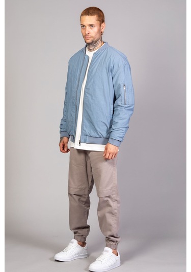 İndigo Regular Fit /krinkıl Kumaş İçi Kapitone Pilot Erkek Ce... Indıgo