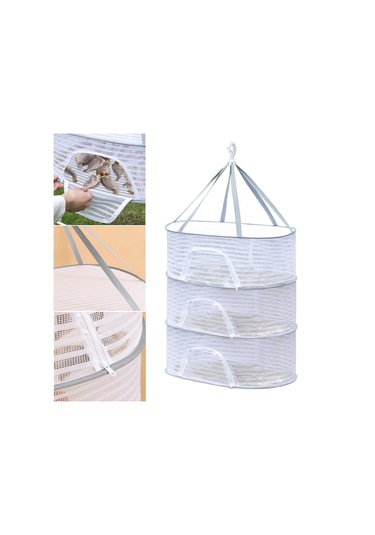 Suntek Asılı Kurutma Netleştirme Balık Ağı Sebze 40x60cm-üç-katlı