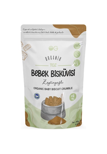 Organik Bebek Bisküvisi Ve Bisküvi Tozu Seti