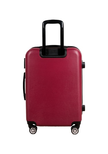 Polo&Sky Elmas Model Vişne Renk Orta Boy Valiz Bavul Vişne