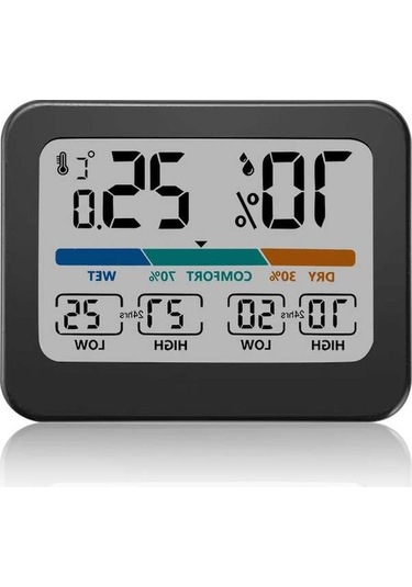 Ulzyvf Tipi Sıcaklık Renkli Ölçer Nem Fonksiyonlu Ev Ekranlı Dijital Çok Büyük Jh