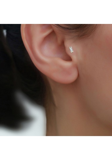 14 Ayar Altın Baget Tragus Piercing Sarı