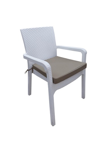 Mirzade 6 Adet Hera Siesta Minderi Su Geçirmez Kumaş 5 Cm Gri Sünger-taba - 40 40